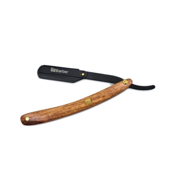Brzytwa z drewnianym uchwytem + etui - BeBarber