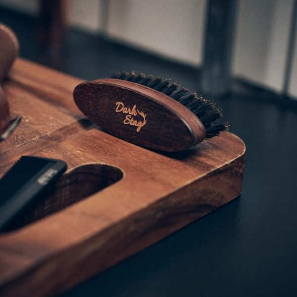 Szczotka - Kartacz MINI do brody włosie naturalne BEARD BRUSH - DARK STAG - obrazek 4